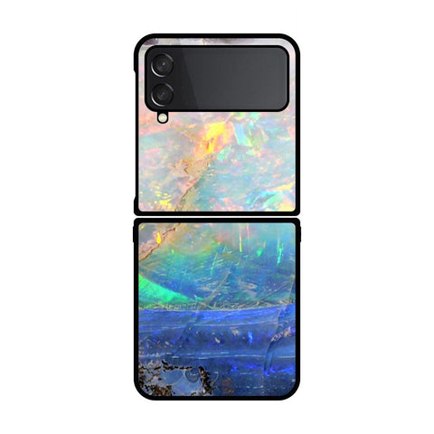 Samsung Galaxy Z Flip 4 5G Cover- Colorful Marble Series - HQ Premium Shine Durable Shatterproof Case - Soft Silicon Borders