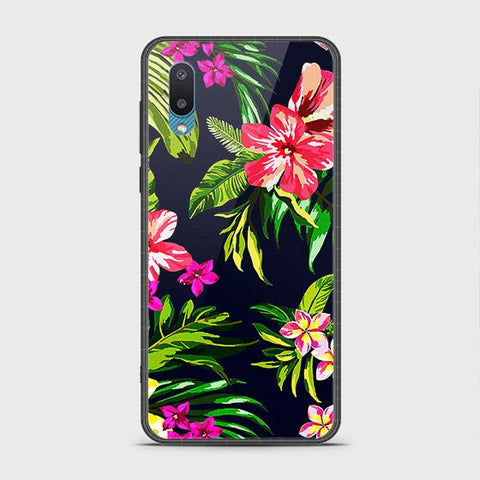 Samsung Galaxy A02 Cover - Floral Series - HQ Ultra Shine Premium Infinity Glass Soft Silicon Borders Case