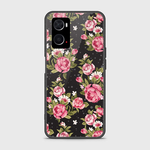 Oppo A76 Cover- Floral Series - HQ Ultra Shine Premium Infinity Glass Soft Silicon Borders Case