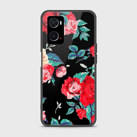 Oppo A76 Cover- Floral Series - HQ Ultra Shine Premium Infinity Glass Soft Silicon Borders Case