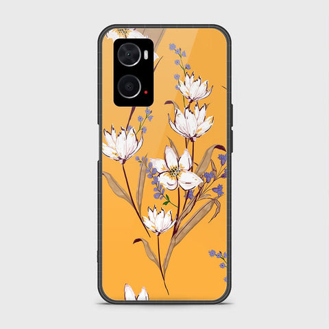 Oppo A76 Cover- Floral Series - HQ Ultra Shine Premium Infinity Glass Soft Silicon Borders Case