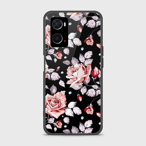 Oppo A76 Cover- Floral Series - HQ Ultra Shine Premium Infinity Glass Soft Silicon Borders Case