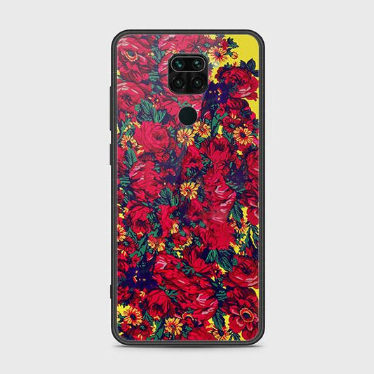 Xiaomi Redmi Note 9 Cover - Floral Series - HQ Ultra Shine Premium Infinity Glass Soft Silicon Borders Case (Fast Delivery)