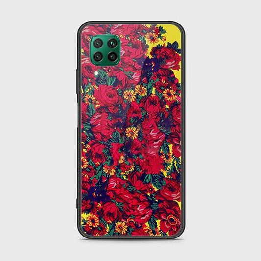 Huawei P40 Lite Cover - Floral Series - HQ Ultra Shine Premium Infinity Glass Soft Silicon Borders Case