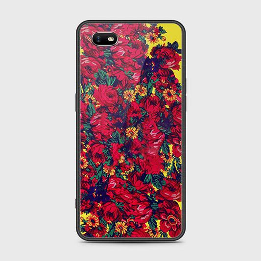 Oppo A1k Cover - Floral Series - HQ Ultra Shine Premium Infinity Glass Soft Silicon Borders Case