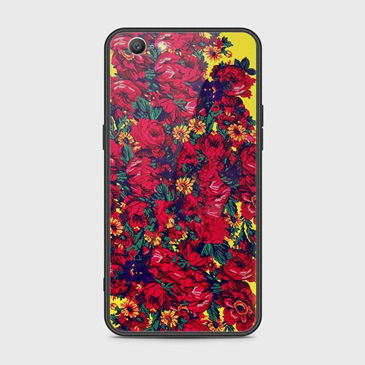 Oppo A39 Cover - Floral Series - HQ Ultra Shine Premium Infinity Glass Soft Silicon Borders Case