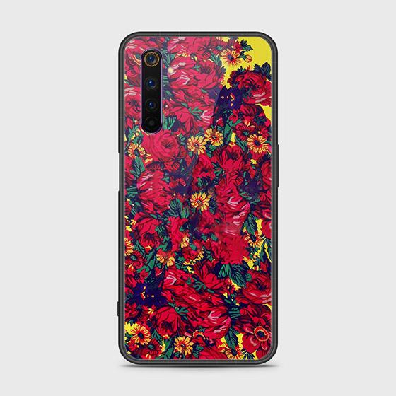 Realme 6 Pro Cover - Floral Series - HQ Ultra Shine Premium Infinity Glass Soft Silicon Borders Case