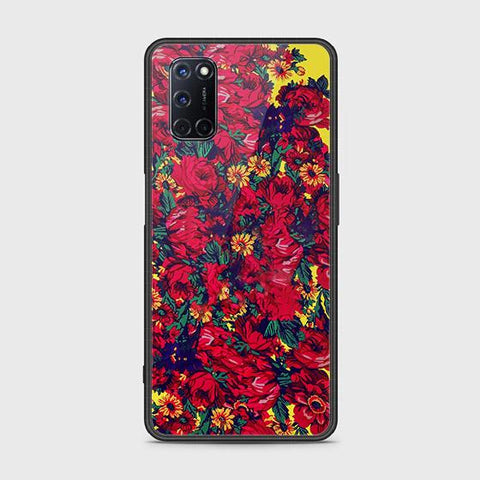 Oppo A52 Cover - Floral Series - HQ Ultra Shine Premium Infinity Glass Soft Silicon Borders Case