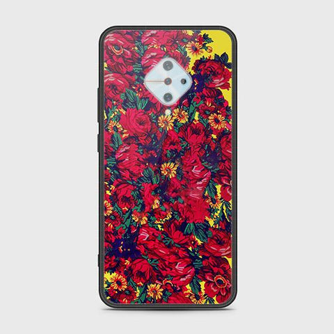 Vivo Y51 Cover - Floral Series - HQ Ultra Shine Premium Infinity Glass Soft Silicon Borders Case