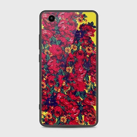 Vivo Y71 Cover - Floral Series - HQ Ultra Shine Premium Infinity Glass Soft Silicon Borders Case