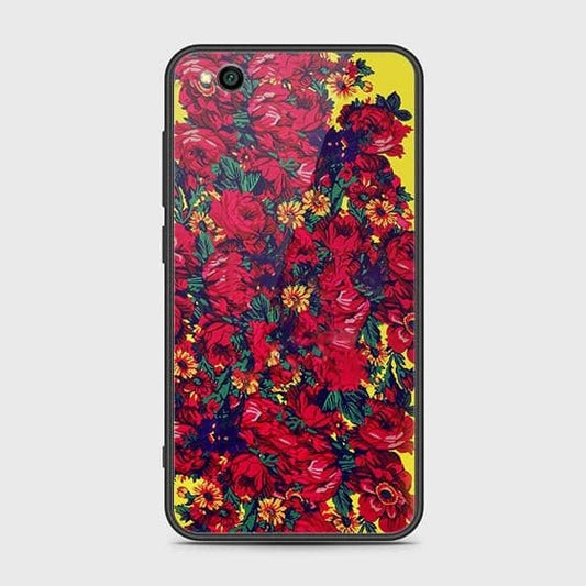 Xiaomi Redmi Go Cover - Floral Series - HQ Ultra Shine Premium Infinity Glass Soft Silicon Borders Case