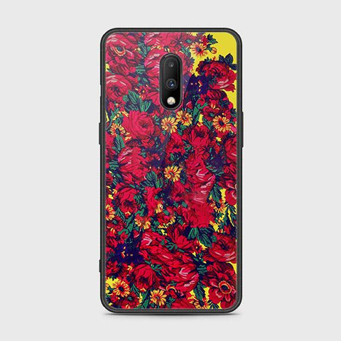 OnePlus 6T Cover - Floral Series - HQ Ultra Shine Premium Infinity Glass Soft Silicon Borders Case