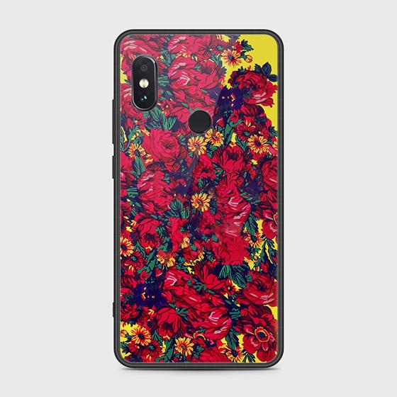 Xiaomi Redmi Note 5 Pro Cover - Floral Series - HQ Ultra Shine Premium Infinity Glass Soft Silicon Borders Case