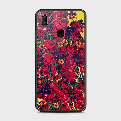 Vivo Y95 Cover - Floral Series - HQ Ultra Shine Premium Infinity Glass Soft Silicon Borders Case