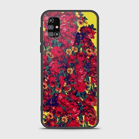 Samsung Galaxy A03s Cover - Floral Series - HQ Ultra Shine Premium Infinity Glass Soft Silicon Borders Case