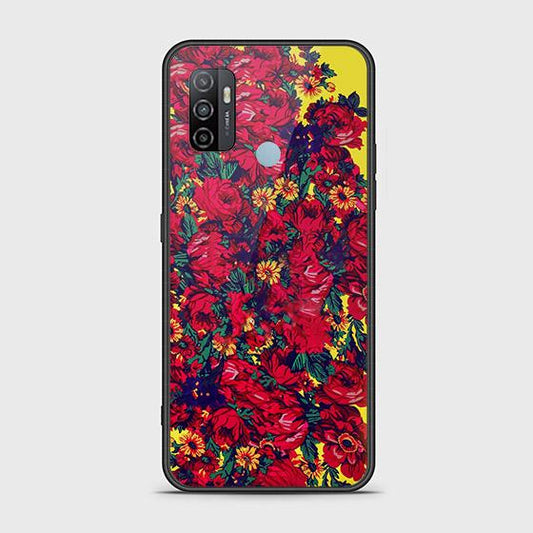 Oppo A53s Cover - Floral Series - HQ Ultra Shine Premium Infinity Glass Soft Silicon Borders Case