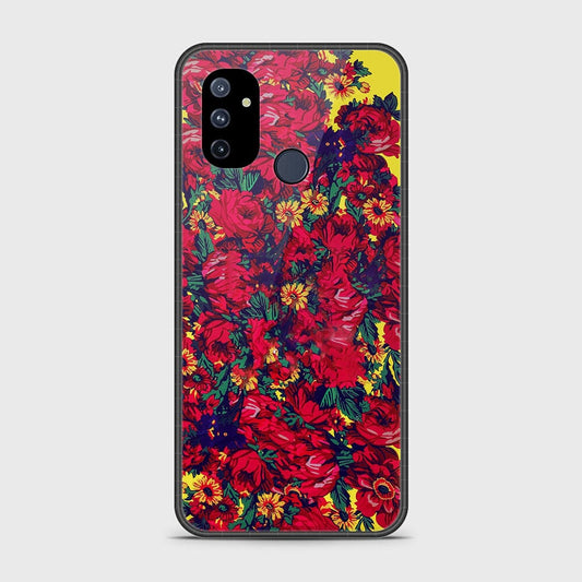 OnePlus Nord N100 Cover- Floral Series - HQ Ultra Shine Premium Infinity Glass Soft Silicon Borders Case