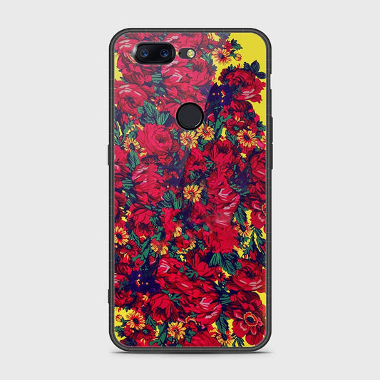 OnePlus 5T Cover- Floral Series - HQ Ultra Shine Premium Infinity Glass Soft Silicon Borders Case