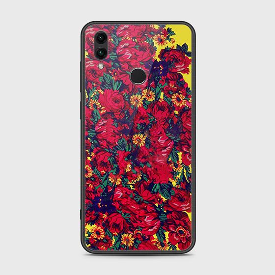 Huawei Honor 10 Lite Cover - Floral Series - HQ Ultra Shine Premium Infinity Glass Soft Silicon Borders Case