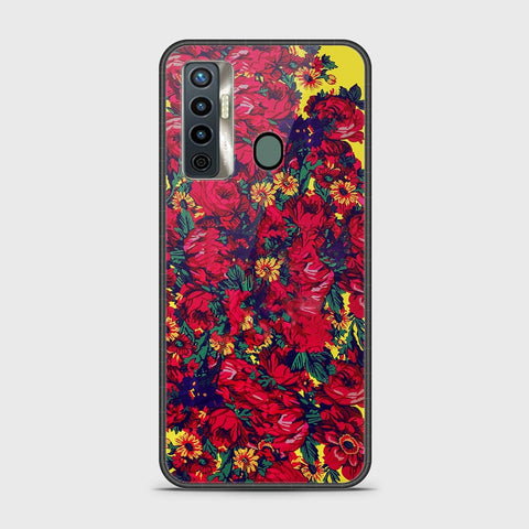 Tecno Camon 17 Cover - Floral Series - HQ Ultra Shine Premium Infinity Glass Soft Silicon Borders Case