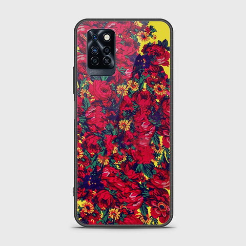 Infinix Note 10 Pro Cover- Floral Series - HQ Ultra Shine Premium Infinity Glass Soft Silicon Borders Case