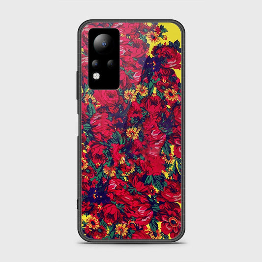 Infinix Note 11 Cover- Floral Series - HQ Ultra Shine Premium Infinity Glass Soft Silicon Borders Case