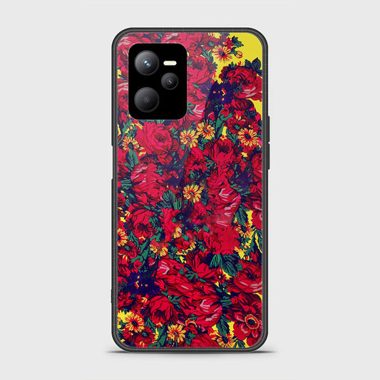 Realme Q5 Cover- Floral Series - HQ Ultra Shine Premium Infinity Glass Soft Silicon Borders Case