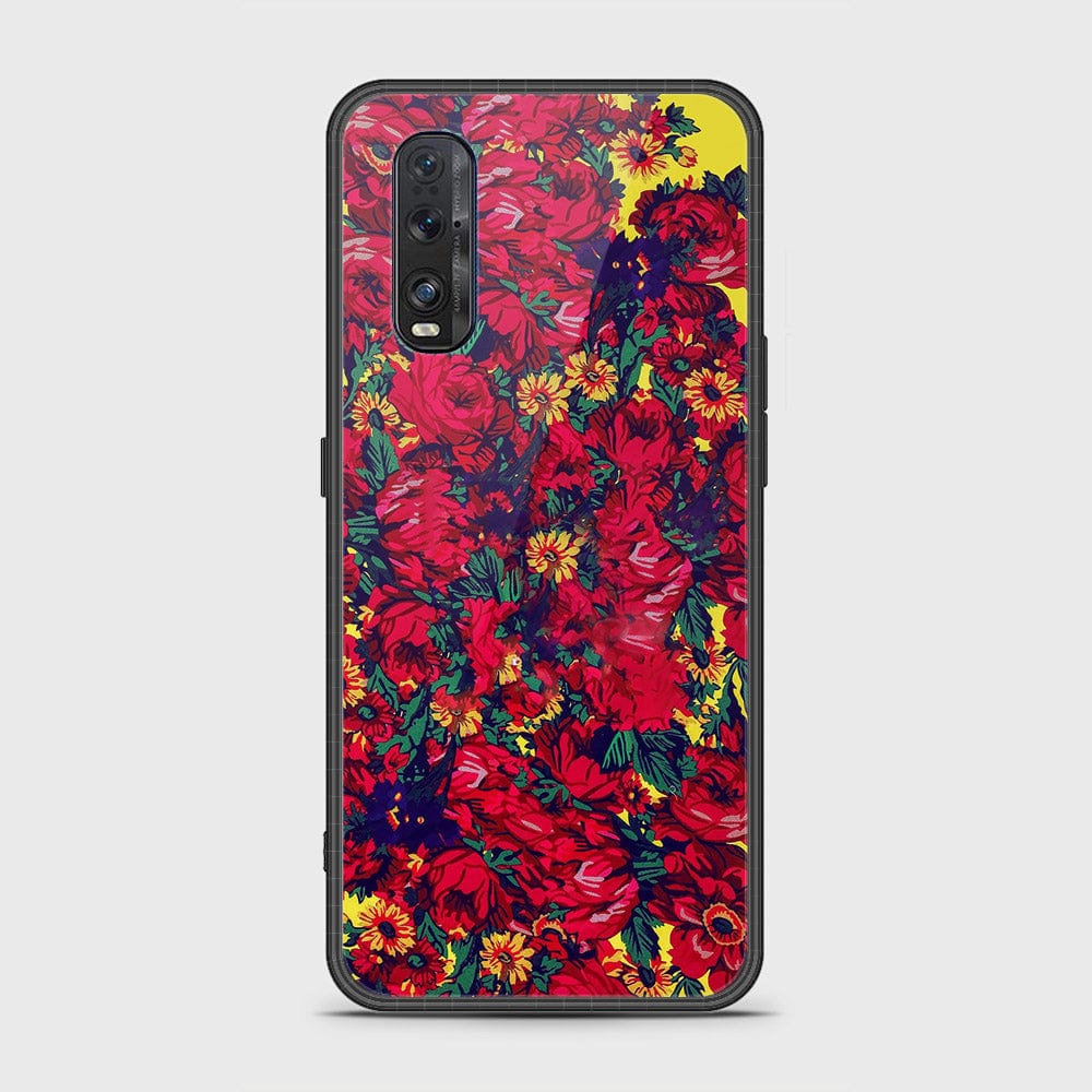 Oppo Find X2 Cover- Floral Series - HQ Ultra Shine Premium Infinity Glass Soft Silicon Borders Case