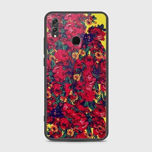 Huawei Honor 8X Cover - Floral Series - HQ Ultra Shine Premium Infinity Glass Soft Silicon Borders Case