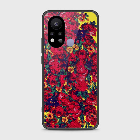 Infinix Hot 11s Cover- Floral Series - HQ Ultra Shine Premium Infinity Glass Soft Silicon Borders Case