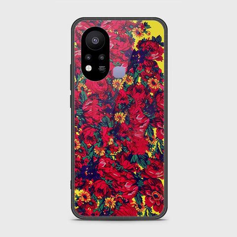 Infinix Hot 11s Cover- Floral Series - HQ Ultra Shine Premium Infinity Glass Soft Silicon Borders Case