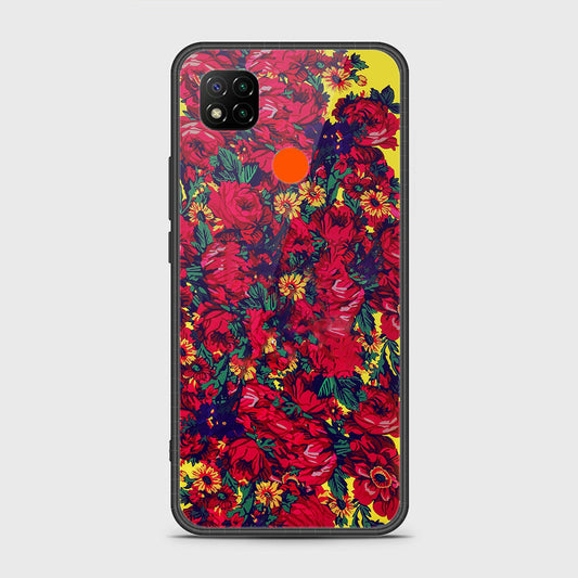 Xiaomi Redmi 10A Cover- Floral Series - HQ Ultra Shine Premium Infinity Glass Soft Silicon Borders Case