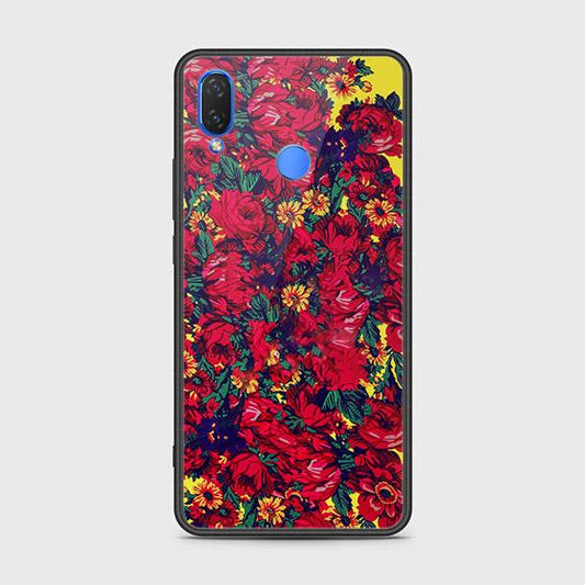 Huawei Nova 3 Cover - Floral Series - HQ Ultra Shine Premium Infinity Glass Soft Silicon Borders Case