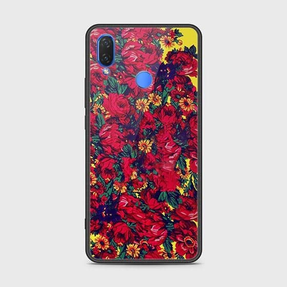 Huawei Nova 3i / P Smart Plus Cover - Floral Series - HQ Ultra Shine Premium Infinity Glass Soft Silicon Borders Case