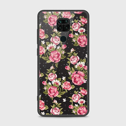 Xiaomi Redmi Note 9 Cover - Floral Series - HQ Ultra Shine Premium Infinity Glass Soft Silicon Borders Case