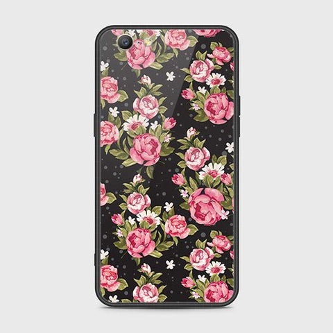 Oppo A39 Cover - Floral Series - HQ Ultra Shine Premium Infinity Glass Soft Silicon Borders Case