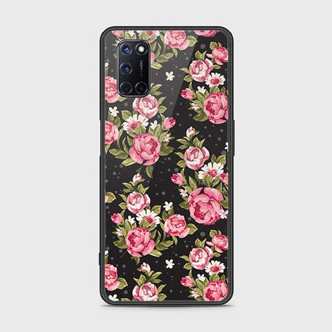 Oppo A52 Cover - Floral Series - HQ Ultra Shine Premium Infinity Glass Soft Silicon Borders Case