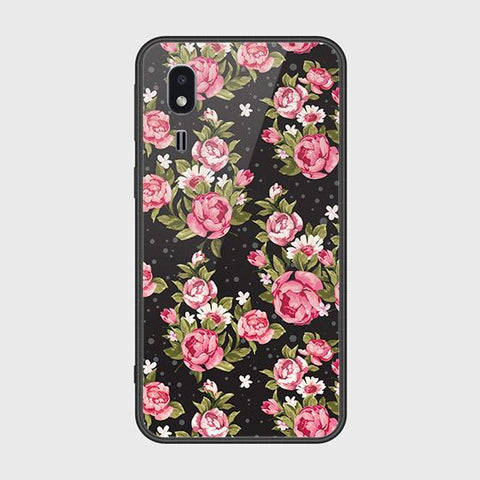 Samsung Galaxy A2 Core Cover - Floral Series - HQ Ultra Shine Premium Infinity Glass Soft Silicon Borders Case