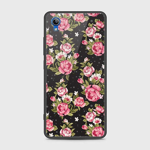 Vivo Y91C Cover - Floral Series - HQ Ultra Shine Premium Infinity Glass Soft Silicon Borders Case