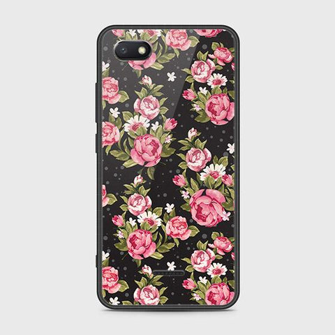 Xiaomi Redmi 6A Cover - Floral Series - HQ Ultra Shine Premium Infinity Glass Soft Silicon Borders Case