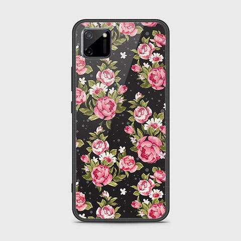 Realme C11 Cover - Floral Series - HQ Ultra Shine Premium Infinity Glass Soft Silicon Borders Case