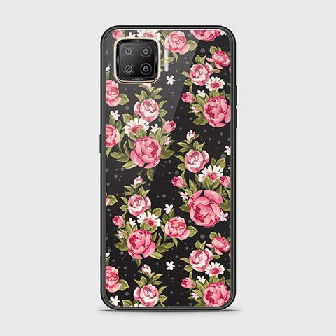 Oppo F17 Cover - Floral Series - HQ Ultra Shine Premium Infinity Glass Soft Silicon Borders Case
