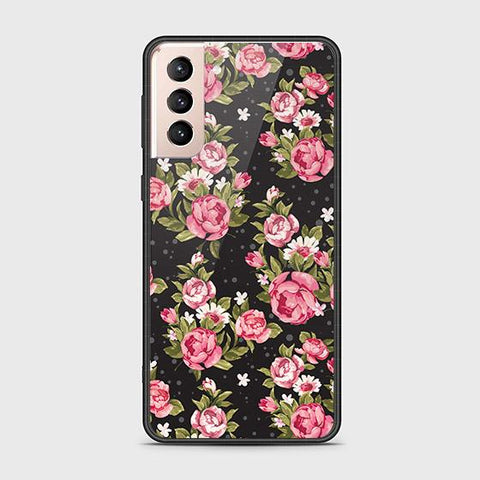 Samsung Galaxy S21 Plus 5G Cover - Floral Series - HQ Ultra Shine Premium Infinity Glass Soft Silicon Borders Case