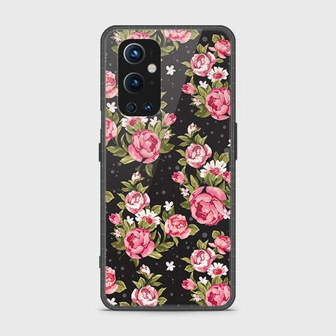 Oneplus 9 Pro Cover - Floral Series - HQ Ultra Shine Premium Infinity Glass Soft Silicon Borders Case