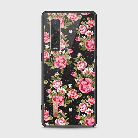 Oppo Find X2 Pro Cover - Floral Series - HQ Ultra Shine Premium Infinity Glass Soft Silicon Borders Case