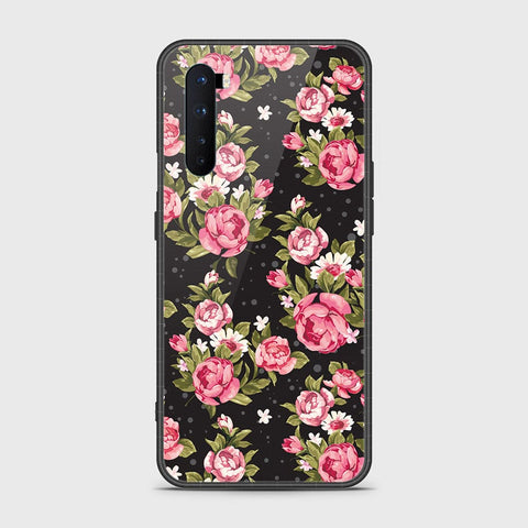 OnePlus Nord Cover- Floral Series - HQ Ultra Shine Premium Infinity Glass Soft Silicon Borders Case