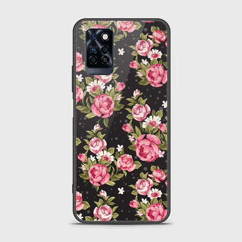 Infinix Note 10 Pro Cover- Floral Series - HQ Ultra Shine Premium Infinity Glass Soft Silicon Borders Case