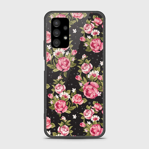 Samsung Galaxy A13 4G Cover- Floral Series - HQ Ultra Shine Premium Infinity Glass Soft Silicon Borders Case