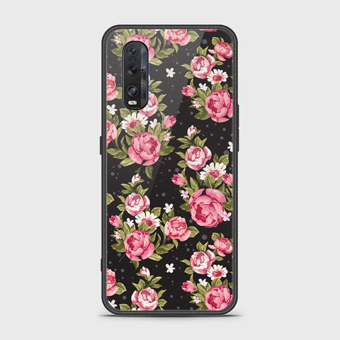 Oppo Find X2 Cover- Floral Series - HQ Ultra Shine Premium Infinity Glass Soft Silicon Borders Case