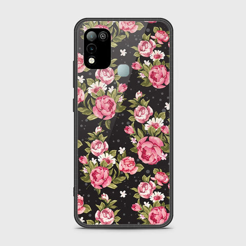 Infinix Hot 11 Play Cover- Floral Series - HQ Ultra Shine Premium Infinity Glass Soft Silicon Borders Case